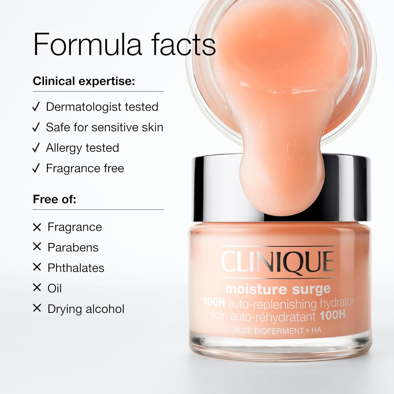 Moisture Surge 100H Auto-Replenishing Hydrator Oil Free Face Moisturizer with Hyaluronic Acid for All Skin Types | Hydrating + Moisturizing